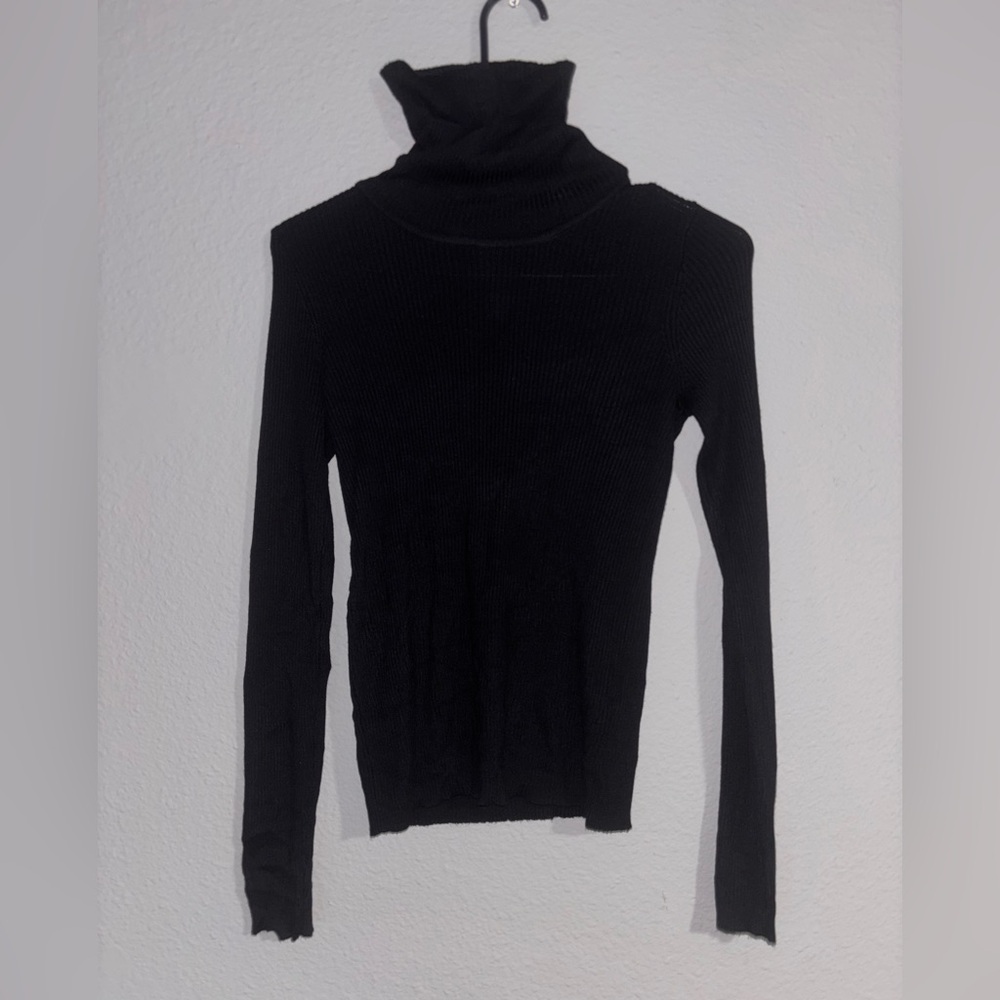 Black Turtleneck Sweater